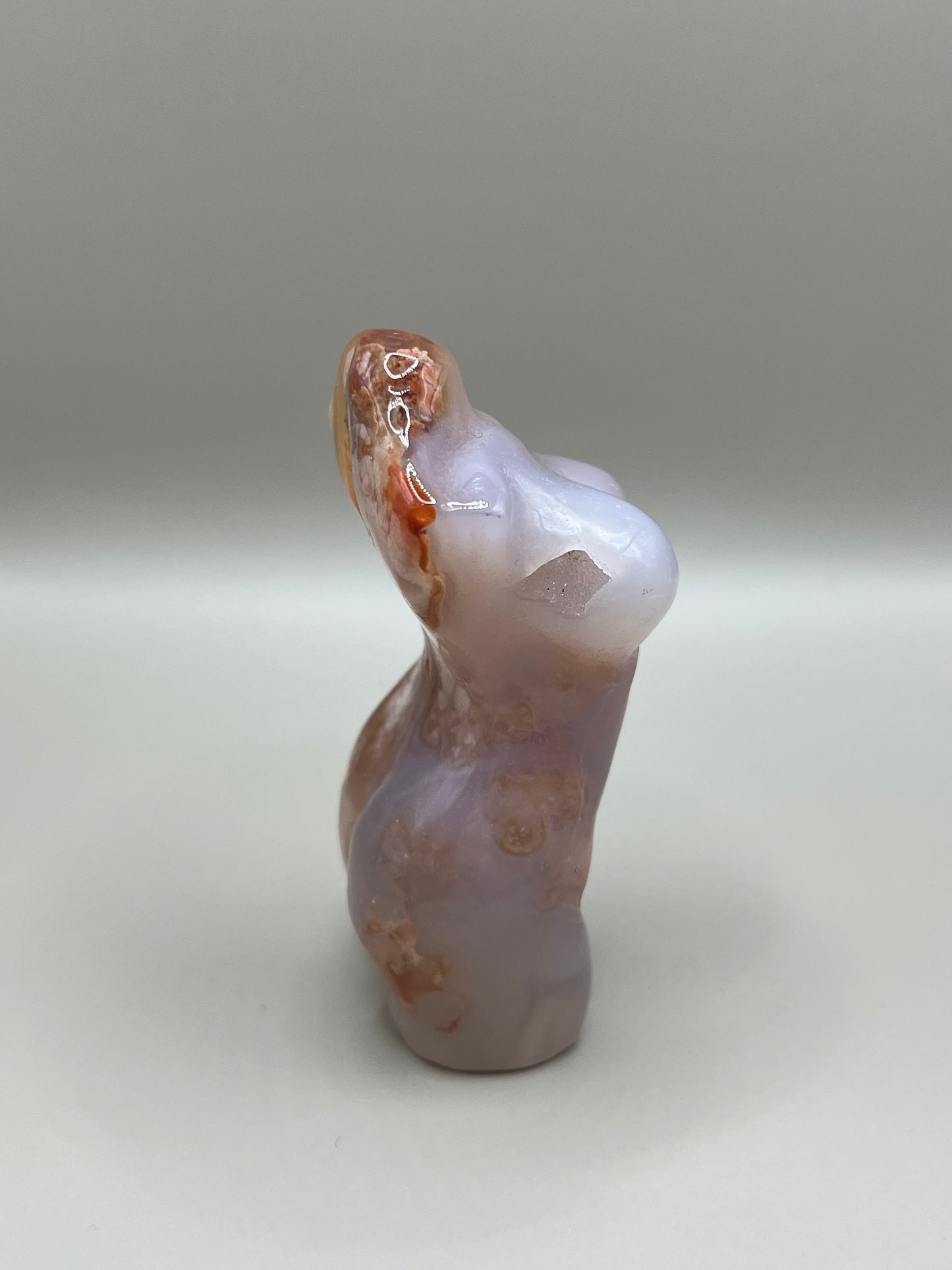 Flower Agate Lady Body Carving